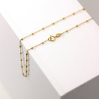 9 Karat Gold Pompon Kugel Kette Halskette 45,5 cm