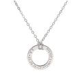 Maßgefertigte Sterlingsilber-Halskette mit Kreis für Neugeborene, 16-28 Zoll