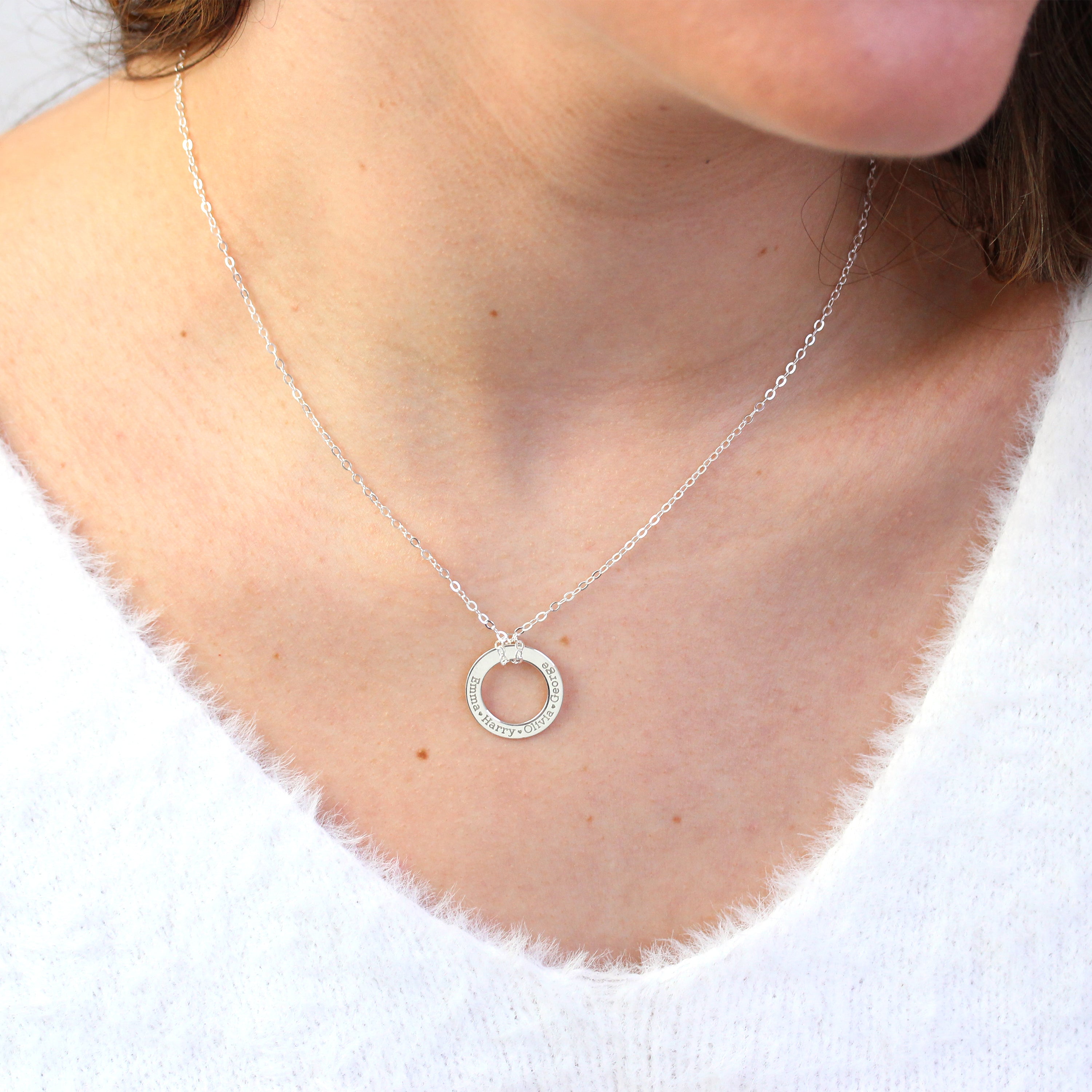 Personalisierte Halskette aus Sterlingsilber mit Namen