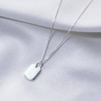 Sterlingsilber-Halskette mit gravierbarem Mini-Anhänger, 14-32 Zoll