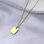 Vergoldete Sterlingsilber-Halskette mit gravierbarem Mini-Anhänger