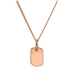 Roségold-vergoldete Mini-Anhänger-Halskette aus Sterlingsilber zum Gravieren