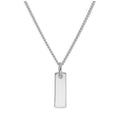 Mini-Anhänger-Halskette aus Sterlingsilber zum Gravieren, 16-28 Zoll