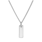 Mini-Anhänger-Halskette aus Sterlingsilber zum Gravieren, 16-28 Zoll
