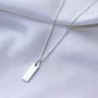 Mini-Anhänger-Halskette aus Sterlingsilber zum Gravieren, 16-28 Zoll