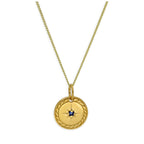 Gold-vergoldete Halskette mit Sternmedaillon aus Sterlingsilber 14-32 Zoll