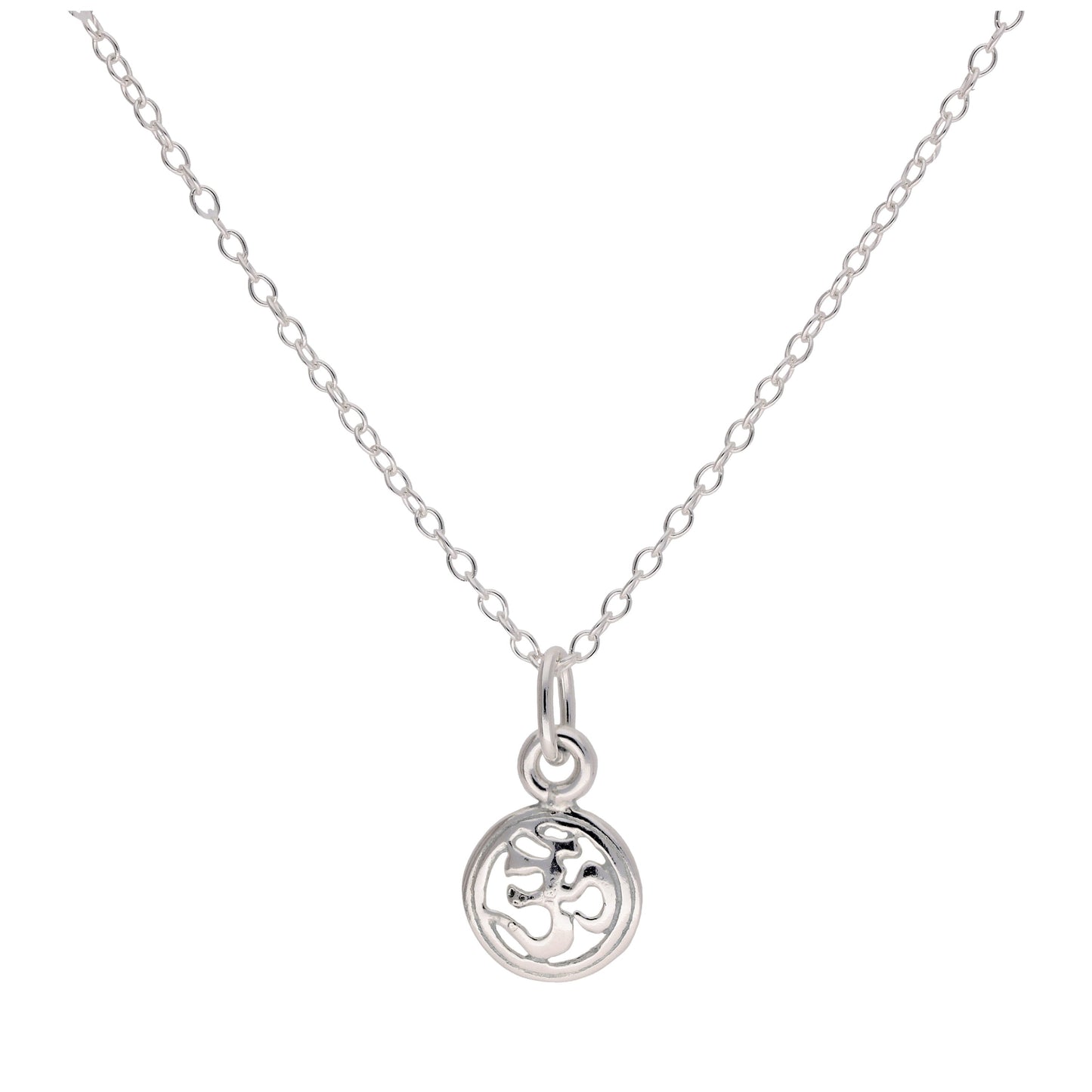 Halskette aus Sterlingsilber mit Ohm-Anhänger, 14-22 Zoll