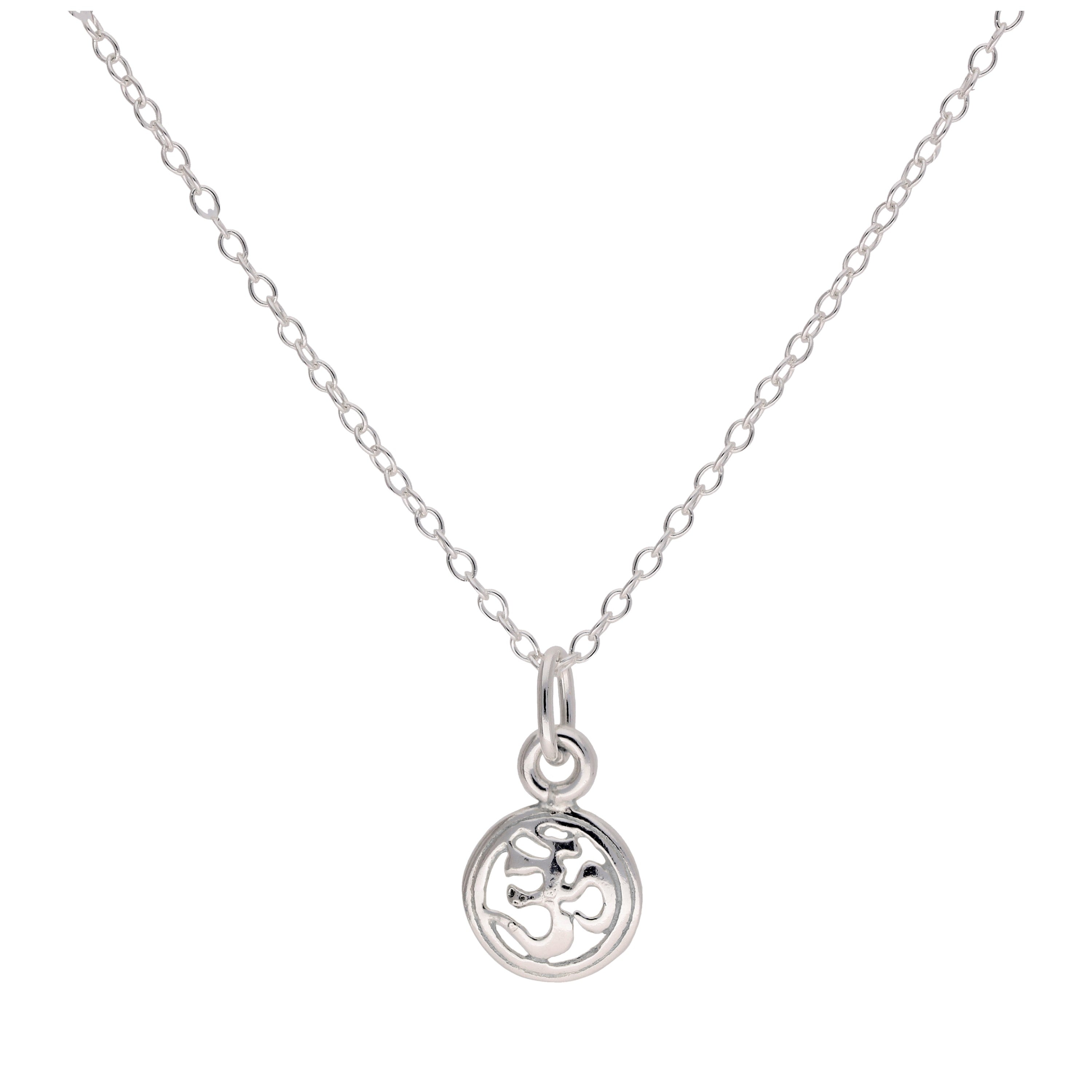 Halskette aus Sterlingsilber mit Ohm-Anhänger, 14-22 Zoll