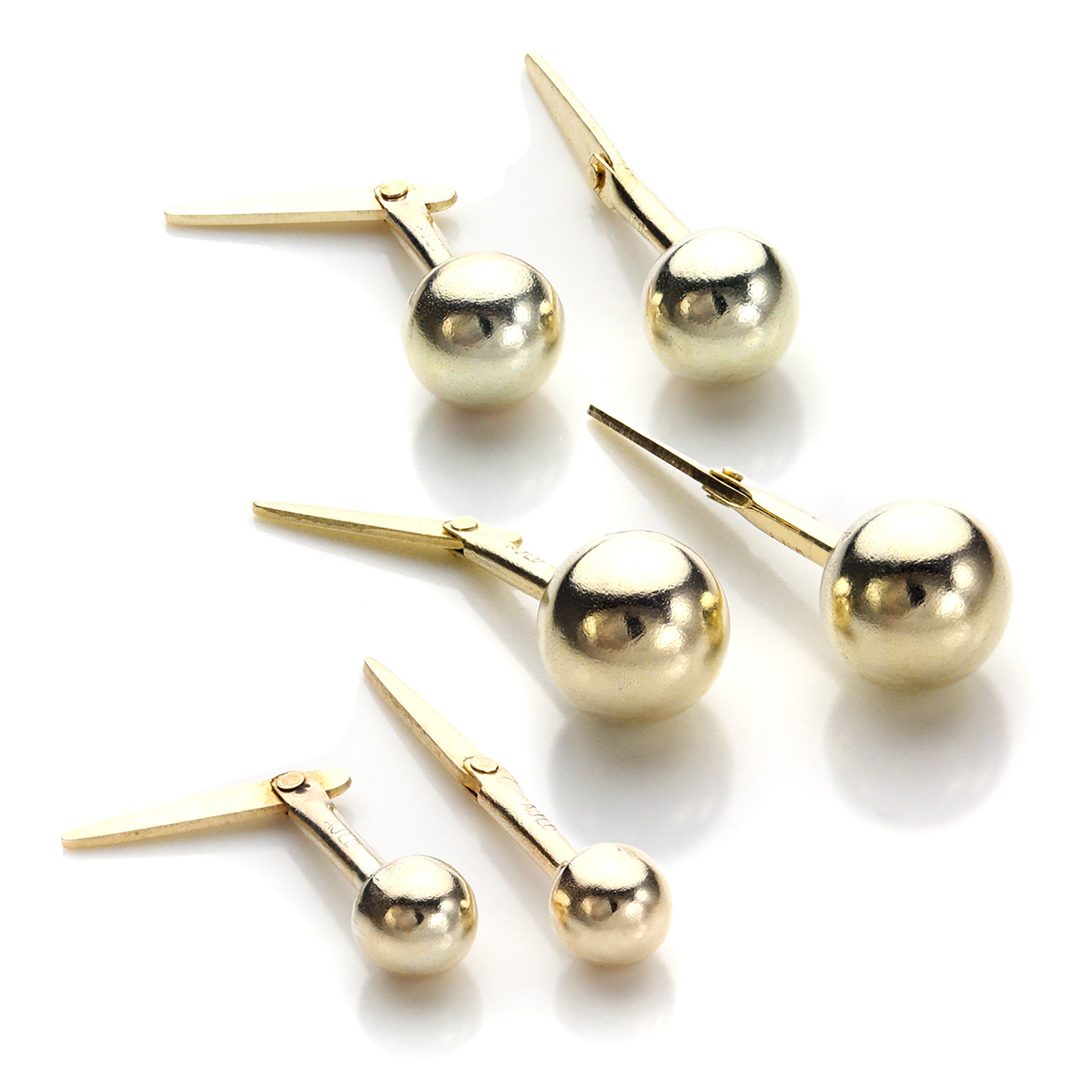 Dreifach 9 Karat Gold Andralok 3 4 &5 mm Kugel Ohrstecker Satz