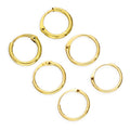 Dreifach 9 Karat Gold 0,8 mm 1 mm & 1,2 mm Rohr 8 mm Creolen Ohrringe Satz