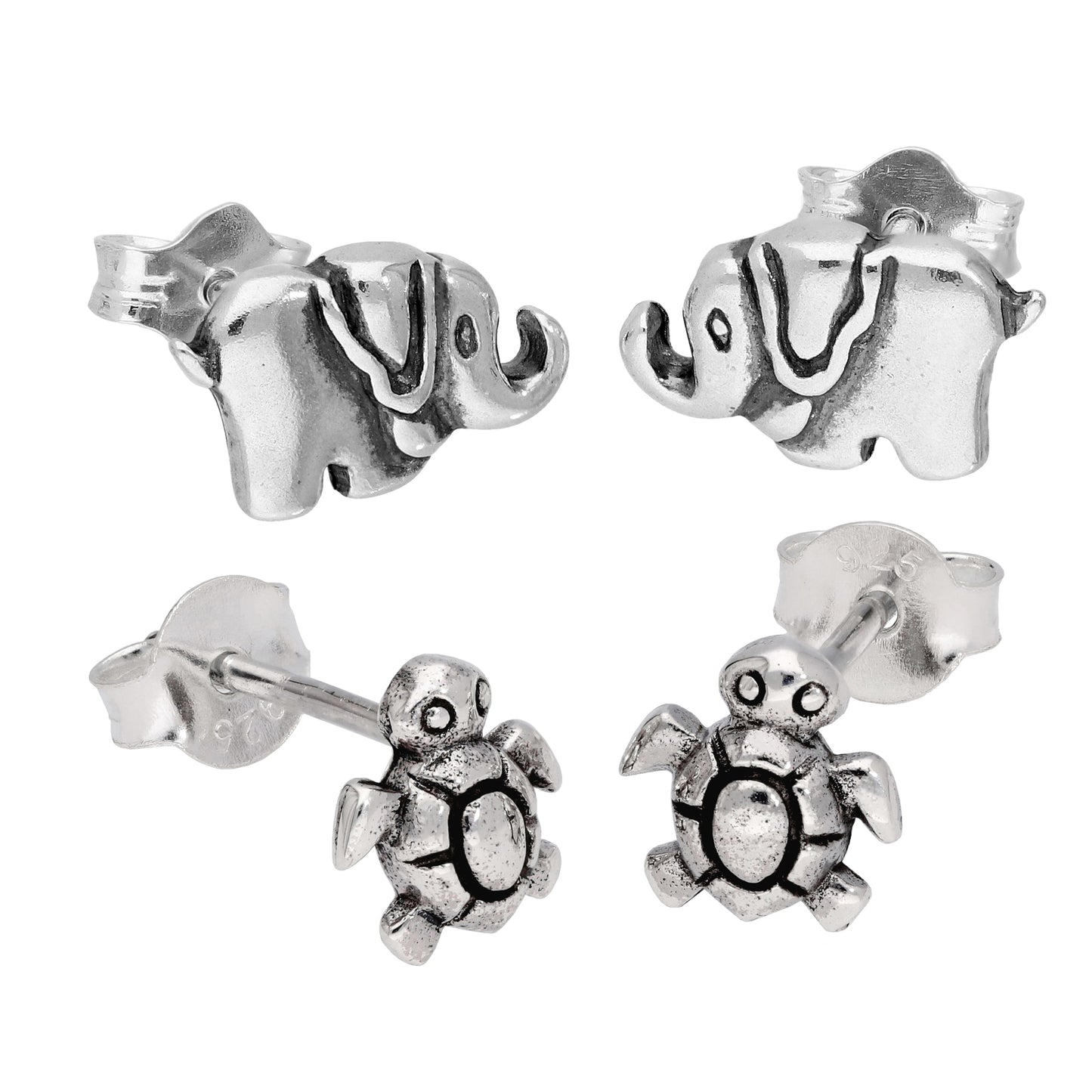 Sterlingsilber Kinder Tier Ohrstecker Satz
