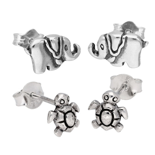 Sterlingsilber Kinder Tier Ohrstecker Satz