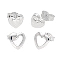 Sterlingsilber Kinder Herzen Ohrstecker Satz