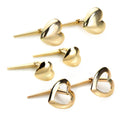 9 Karat Gold Andralok Klein Herz Ohrstecker - 3er Pack