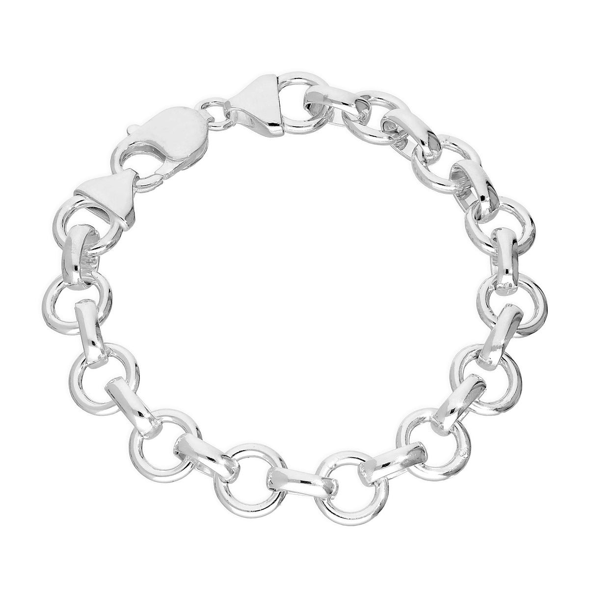 Sterlingsilber 19 cm Dick 7 mm Panzer Armband