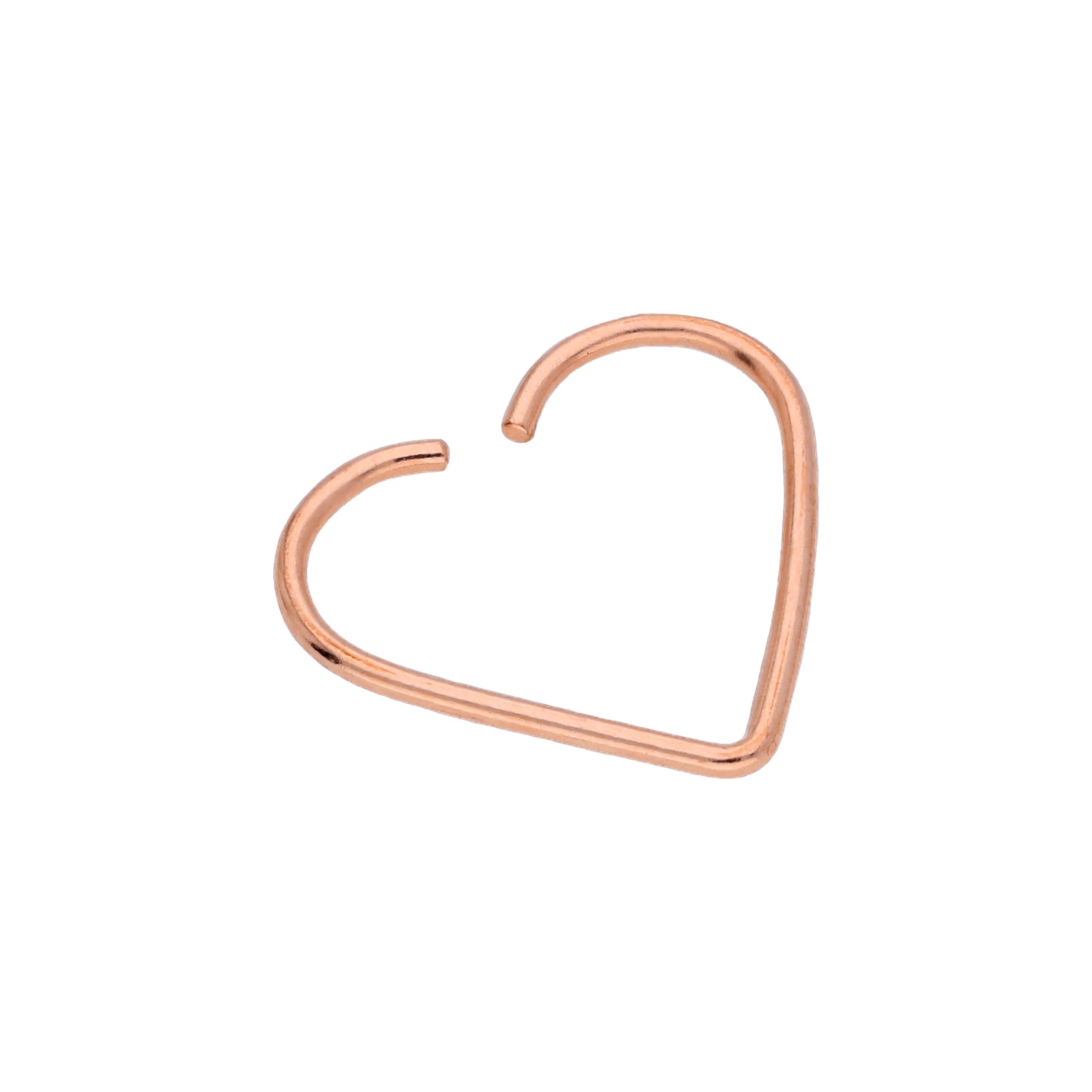 9 Karat Roségold Herz 24Ga Crus Helicis Ohrring