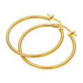 9 Karat Gold Hohl 28 mm Klappreolen Ohrringe