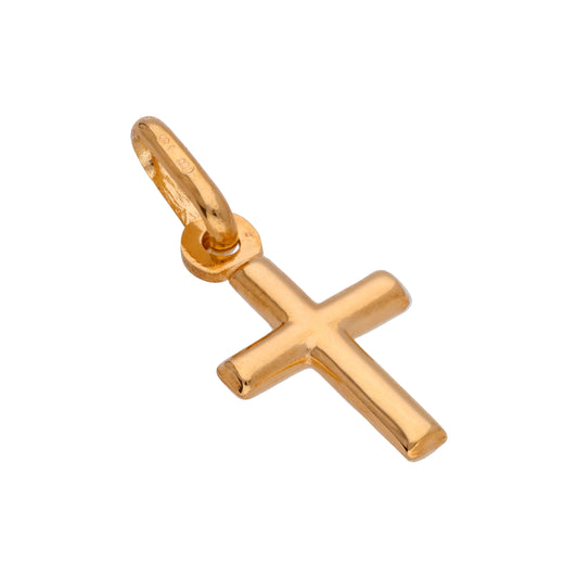 9 Karat Gold Einfach Hohl Kreuz Anhänger