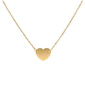 Feine Halskette aus 9 Karat Gold mit schlichtem gravierbarem Herz, 40 cm
