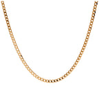 9 Karat Gold 2 mm Dick Diamantschliff Panzer Halskette 51 cm