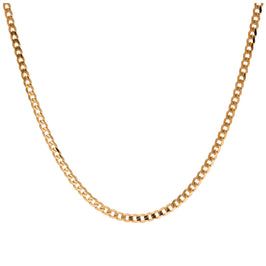 9 Karat Gold 2 mm Dick Diamantschliff Panzer Halskette 51 cm