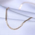 9 Karat Gold 2 mm Dick Diamantschliff Panzer Halskette 51 cm