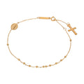 9 Karat Gold Verstellbar Rosenkranz Armband - 18 cm