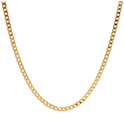 9 Karat Gold 2mm Dick Diamantschliff Panzerkette Halskette 45,5cm