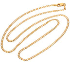 9 Karat Gold 2 mm Dick Diamantschliff Panzerkette Halskette 45,5 cm