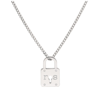 Maßgefertigte Halskette aus Sterlingsilber mit Schlüsselschloss, 16–28 Zoll