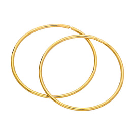 Vergoldet Sterlingsilber 22 mm Schläfer Creolen Ohrringe