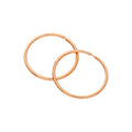 Rosévergoldet Sterlingsilber 14 mm Schläfer Creolen Ohrringe