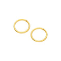 Vergoldet Sterlingsilber 8 mm Schläfer Creolen Ohrringe