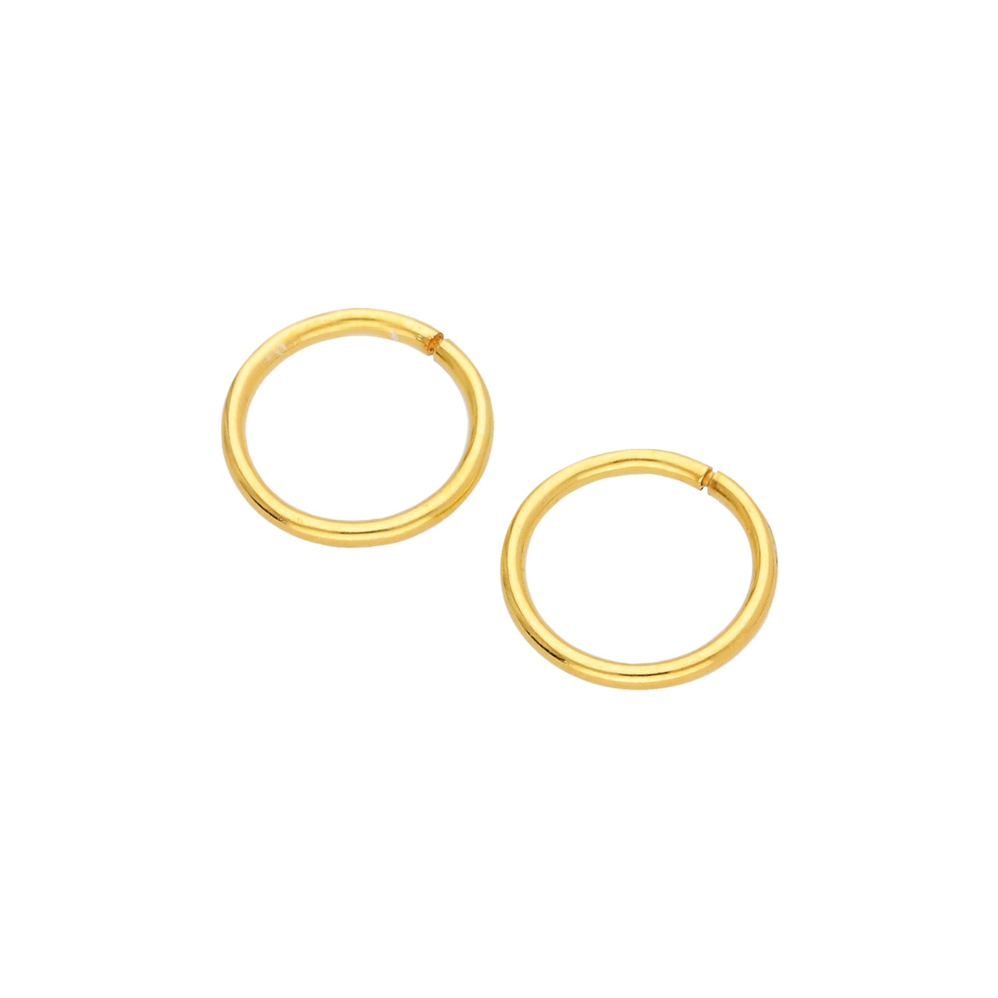 Vergoldet Sterlingsilber 8mm Schläfer Creolen Ohrringe