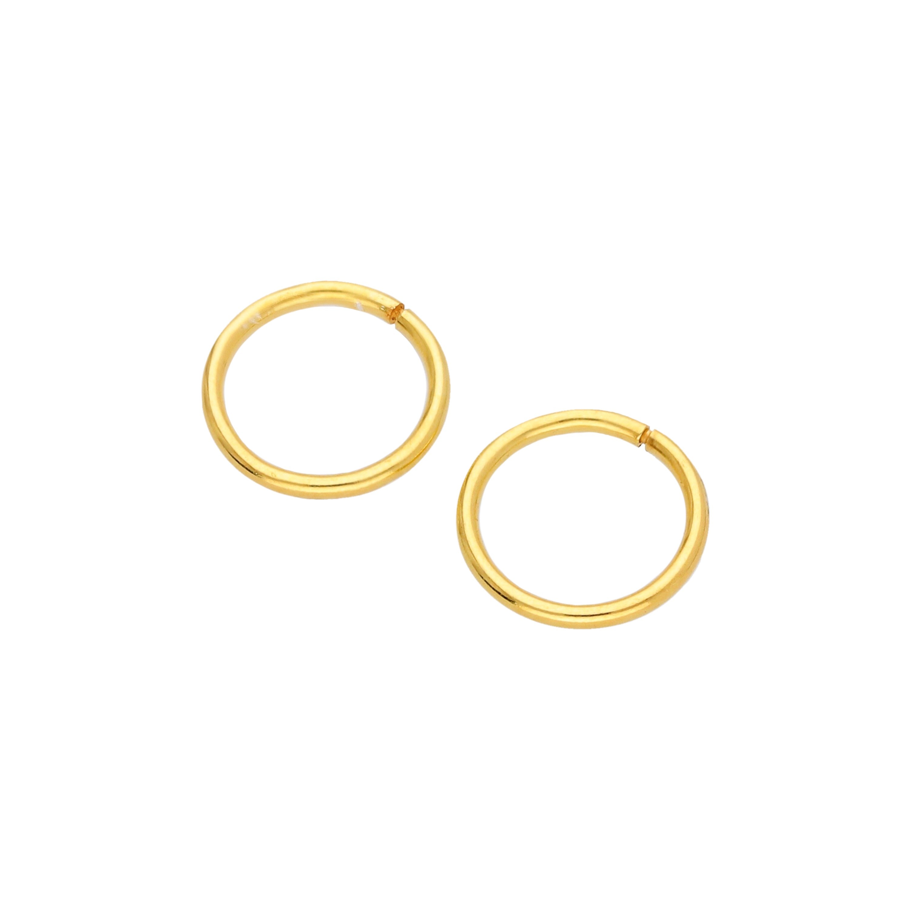 Vergoldet Sterlingsilber 8 mm Schläfer Creolen Ohrringe