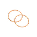 Rosévergoldet Sterlingsilber 12 mm Schläfer Creolen Ohrringe