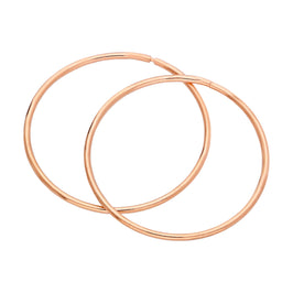 Rosévergoldet Sterlingsilber 22 mm Schläfer Creolen Ohrringe
