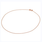 Rosévergoldet Sterlingsilber 1 mm Kügelchen Halskette 35,5 cm