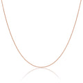 Rosévergoldet Sterlingsilber 1 mm Kügelchen Halskette 35,5 cm
