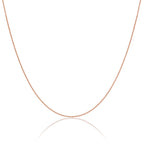 Rosévergoldet Sterlingsilber 1 mm Kügelchen Halskette 35,5 cm