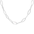 Sterlingsilber Gedreht Oval Kettenglied Halskette 35,5 + 5 cm