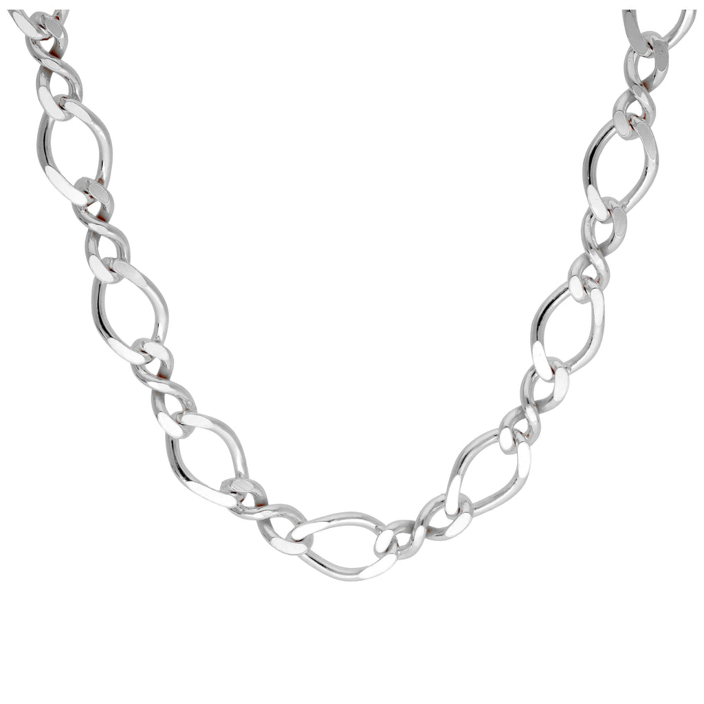 Sterlingsilber Figaro Gedreht Kettenglied Halskette 16 - 45,5 cm
