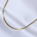 Vergoldet Sterlingsilber Quadratisch 2 mm Schlangenkette Halskette 40,5 - 45,5 cm