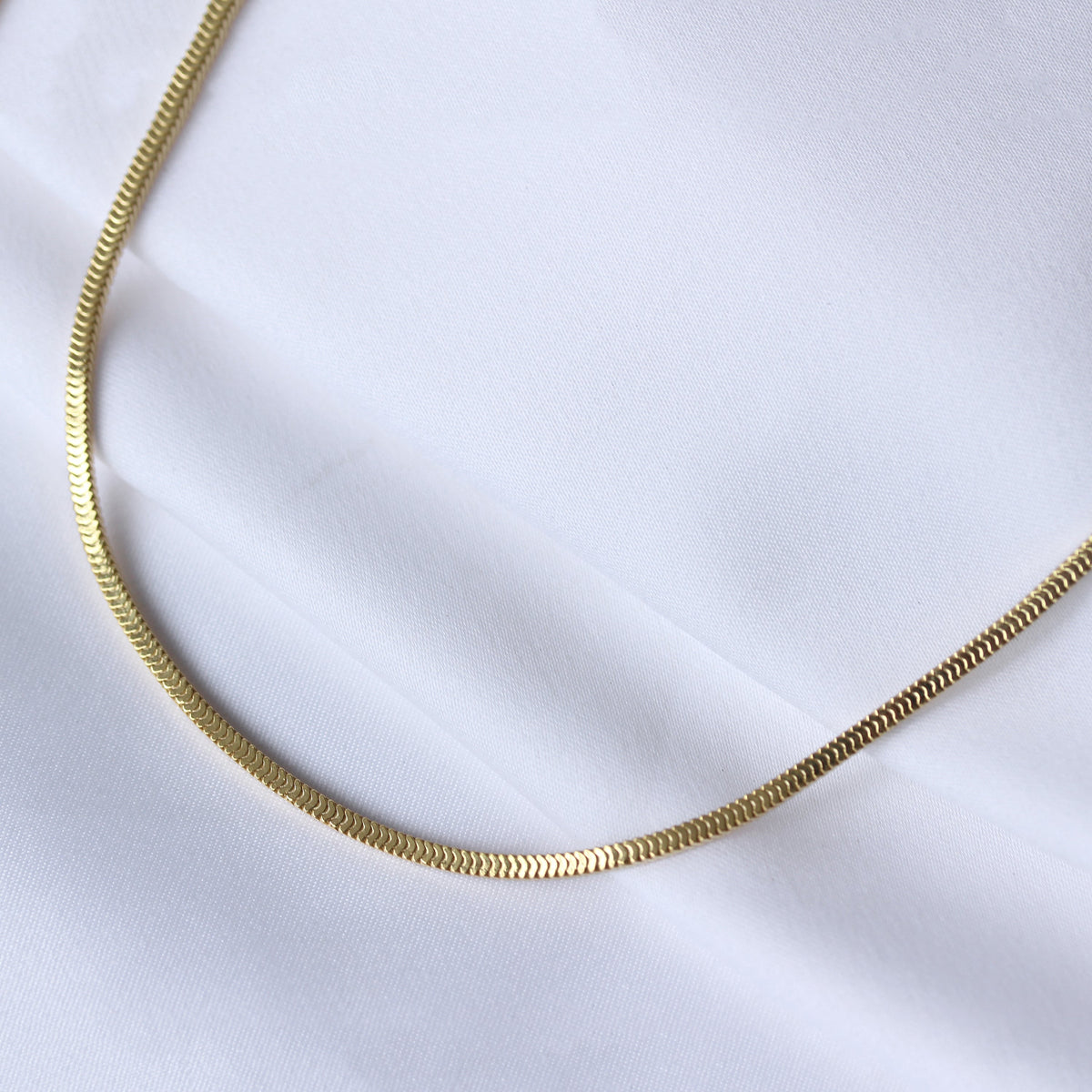 Vergoldet Sterlingsilber Quadratisch 2 mm Schlangenkette Halskette 40,5 - 45,5 cm