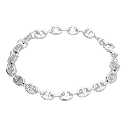 Sterlingsilber Klobig Kettenglied Armband 19cm