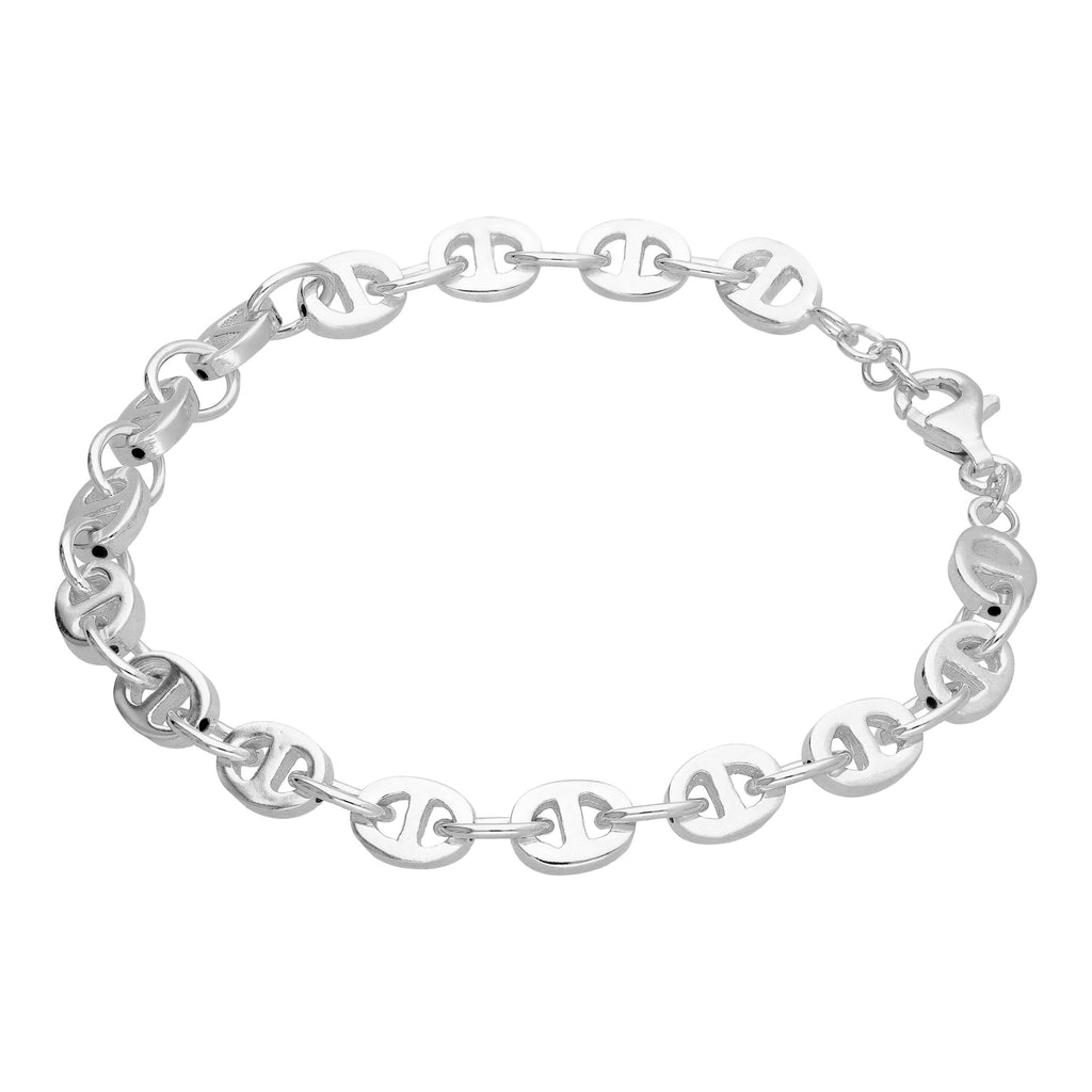 Sterlingsilber Klobig Kettenglied Armband 19 cm