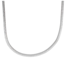 Sterlingsilber Quadratisch Schlangenkette Halskette 40,5 - 45,5 cm
