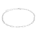 Sterlingsilber Lang Kettenglied Halsband Halskette 35,5 - 40,5 cm