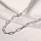 Sterlingsilber Lang Kettenglied Halsband Halskette 35,5 - 40,5 cm