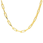 Vergoldet Sterlingsilber Lang Kettenglied Halsband Halskette 35,5 - 40,5 cm